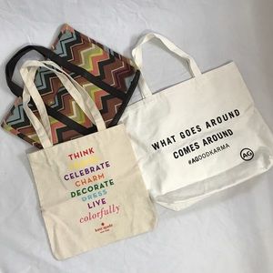 Set of Three Tote Bags Kate Spade AG Missoni